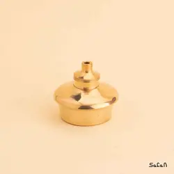 قوری وارمردار برنجی طلایی طرح طاووس سایز 2