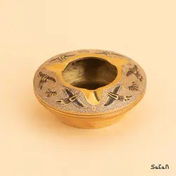 زیر سیگاری برنجی میناکاری مدل ساینا