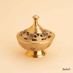 قندان برنجی میناکاری مدل دنیز