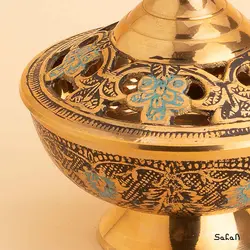 قندان برنجی میناکاری مدل دنیز