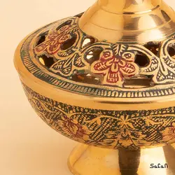 قندان برنجی میناکاری مدل دنیز