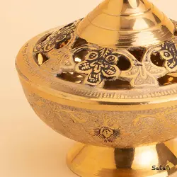 قندان برنجی میناکاری مدل دنیز