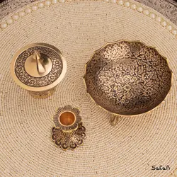 ست پذیرایی برنجی طلایی کد 065