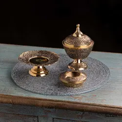 ست پذیرایی برنجی طلایی کد 059