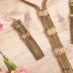 ست گردنبند و گوشواره برنجی گالیان