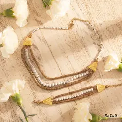 ست گردنبند و دستبند مثلثی