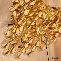 گردنبند سینه ریز اشک طلایی