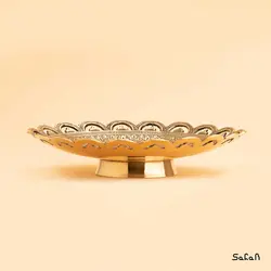 شیرینی خوری برنجی طلایی مدل دور نیم دایره