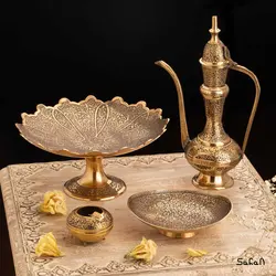 ست پذیرایی برنجی طلایی کد 157