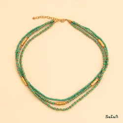 گردنبند هندی منجوق سه رج