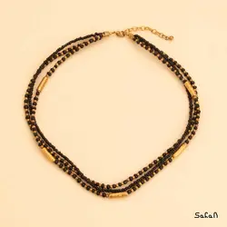 گردنبند هندی منجوق سه رج