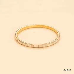 النگو استخوانی برنجی ست 5تایی طرح صدف