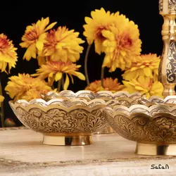 ست هفت سین برنجی طلایی کد 086