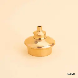 قوری وارمردار برنجی طلایی طرح طاووس مدل تیلور سایز 2