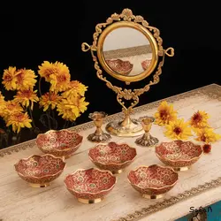 ست هفت سین برنجی میناکاری کد 093