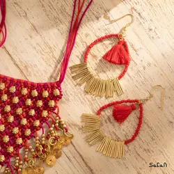 ست گردنبند و گوشواره تایلندی ( کد 003 )
