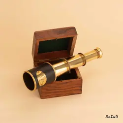 دوربین تک چشمی تلسکوپی برنجی طلایی