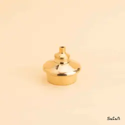 قوری وارمردار برنجی طلایی طرح طاووس مدل شکار سایز 2