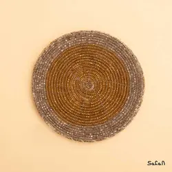 زیر لیوانی منجوق هندی ست 6 عددی