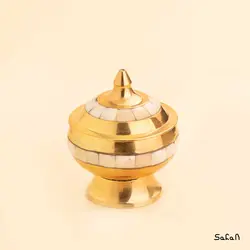 قندان برنجی صدفی