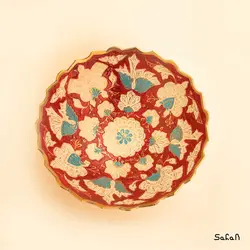 آجیل خوری برنجی میناکاری هندی