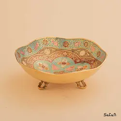 شیرینی خوری برنجی میناکاری