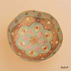 شیرینی خوری برنجی میناکاری