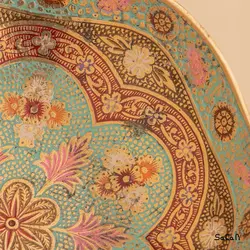 شیرینی خوری برنجی میناکاری