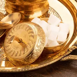 ست پذیرایی برنجی طلایی کد 325