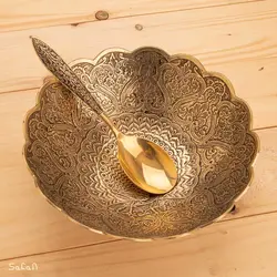ست آجیل خوری برنجی آنتیک کد 330