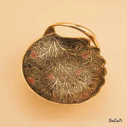 اردورخوری برنجی طلایی مدل قو خفته