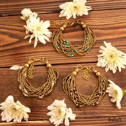 دستبند هندی برنجی طلایی