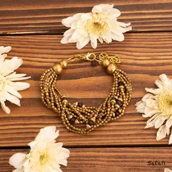 دستبند هندی برنجی طلایی