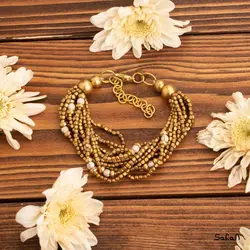 دستبند هندی برنجی طلایی