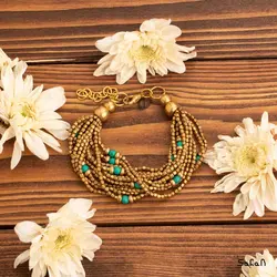 دستبند هندی برنجی طلایی