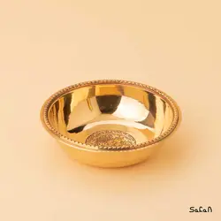 کاسه برنجی هندی طلایی مدل شبنم