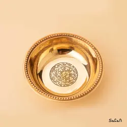 کاسه برنجی هندی طلایی مدل شبنم