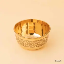 کاسه برنجی هندی طلایی مدل شبنم