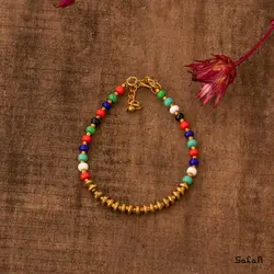 دستبند هندی برنجی رنگی