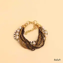 دستبند هندی برنجی منجوقی