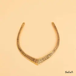 طوق هندی برنجی طلایی