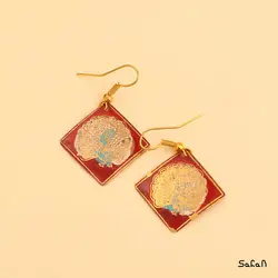 گوشواره هندی برنجی طلایی