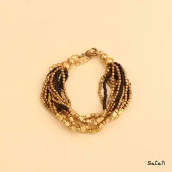 دستبند هندی برنجی منجوقی