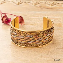 دستبند باز هندی النگویی بافت