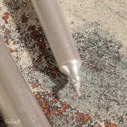 شمع قلمی نقره ای