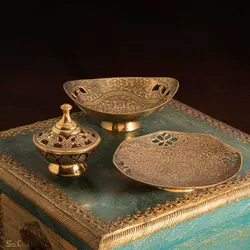 ست پذیرایی برنجی آنتیک کد 359