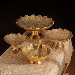 ست پذیرایی برنجی آنتیک کد 365