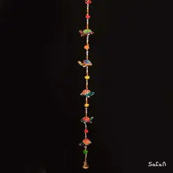 آویز برنجی و پارچه هندی