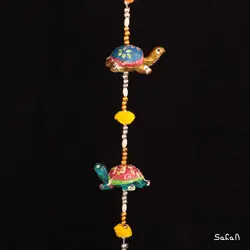 آویز برنجی و پارچه هندی