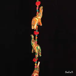 آویز برنجی و پارچه هندی